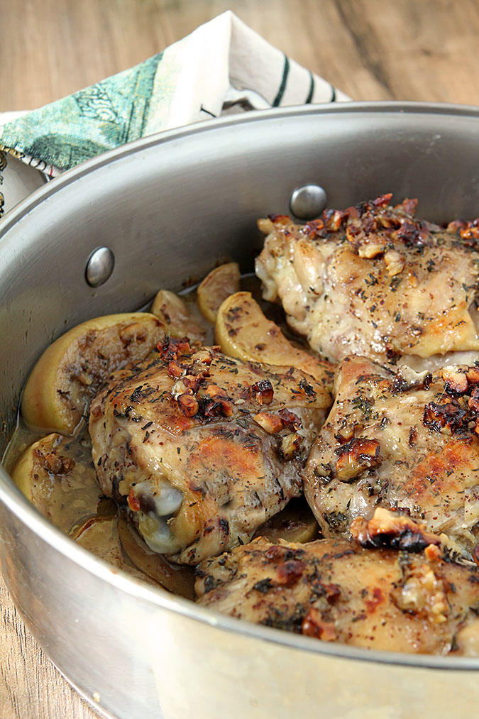 Apple Walnut Chicken with Honey Mustard Dressing Apple Walnut Chicken with Honey Mustard Dressing In Deep Skillet