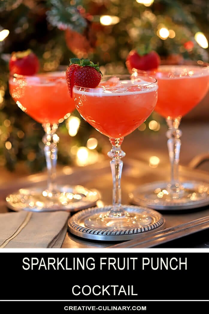 Sparkling Fruit Punch Champagne Cocktail