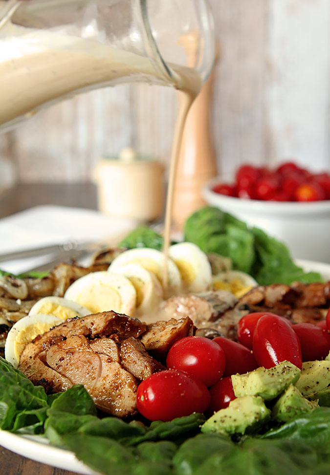 Barbecue Chicken Cobb Salad with Buttermilk Dressing Barbecue Chicken Cobb Salad with Buttermilk Dressing
