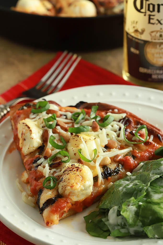15 Minute Beer Pizza Dough Sliced on a Plate