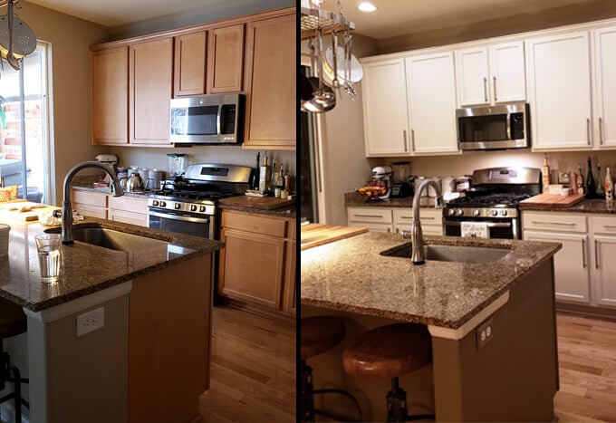 Kitchen Cabinets Before and After