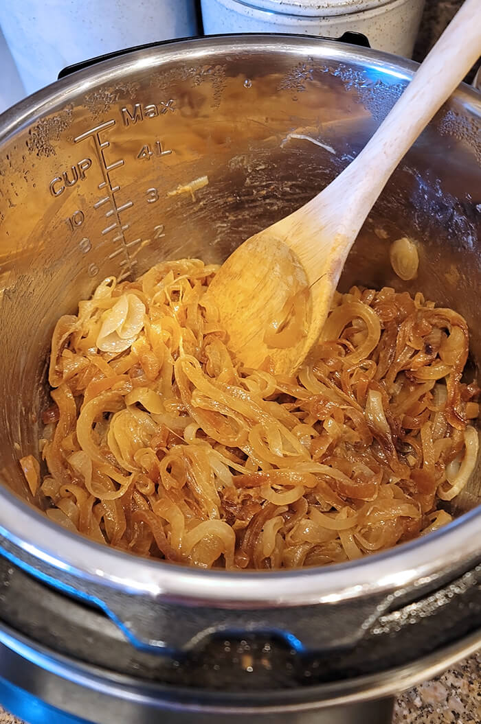 Caramelized Onions After Cooking in the Instant Pot.