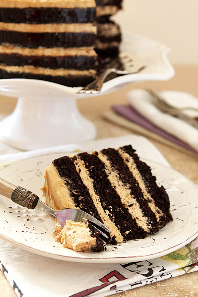 Espresso Chocolate Cake with Peanut Butter Frosting Espresso Chocolate Cake with Peanut Butter Frosting