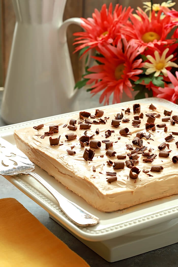 Argentina's Chocotorta Dessert Argentina's Chocotorta Dessert on a Square White Cake Stand