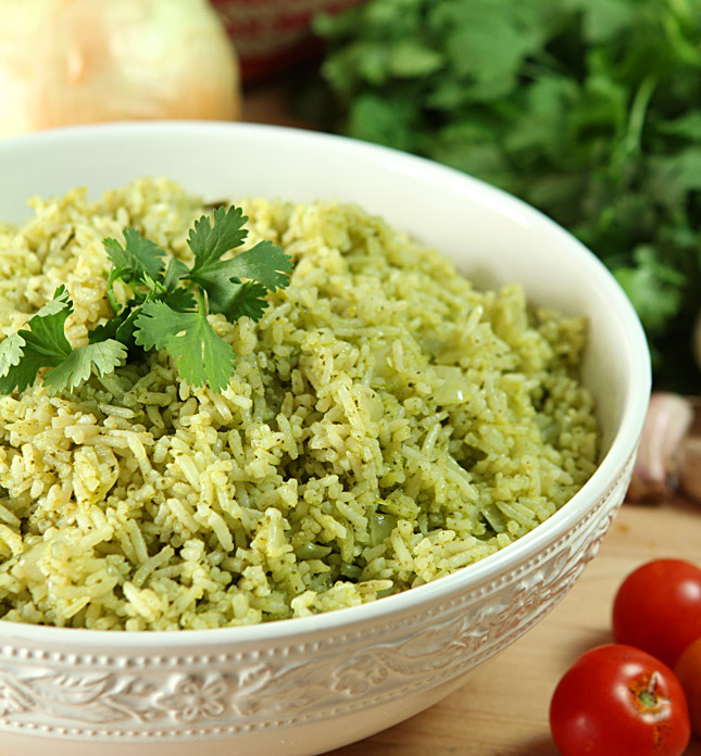 Cilantro and Serrano Pepper Mexican Rice Cilantro and Serrano Pepper Mexican Rice