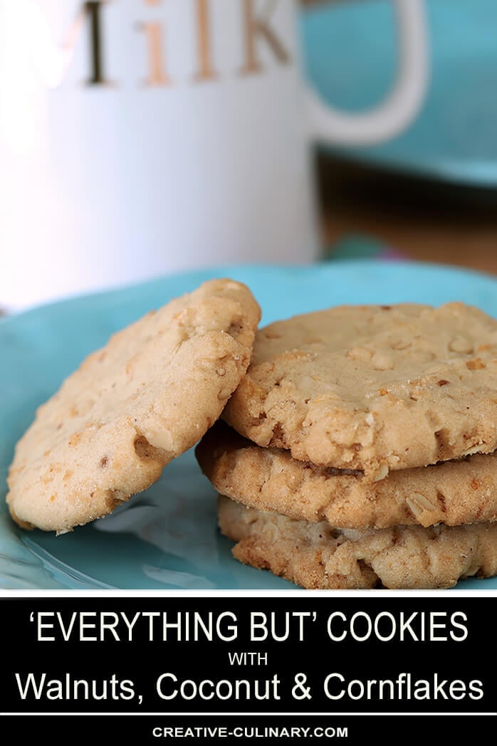 Everything But the Kitchen Sink Cookies with Walnuts, Coconut and Cornflakes