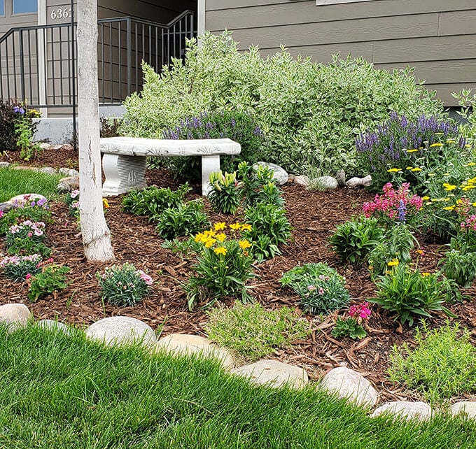 Front Perennial Garden in Bloom