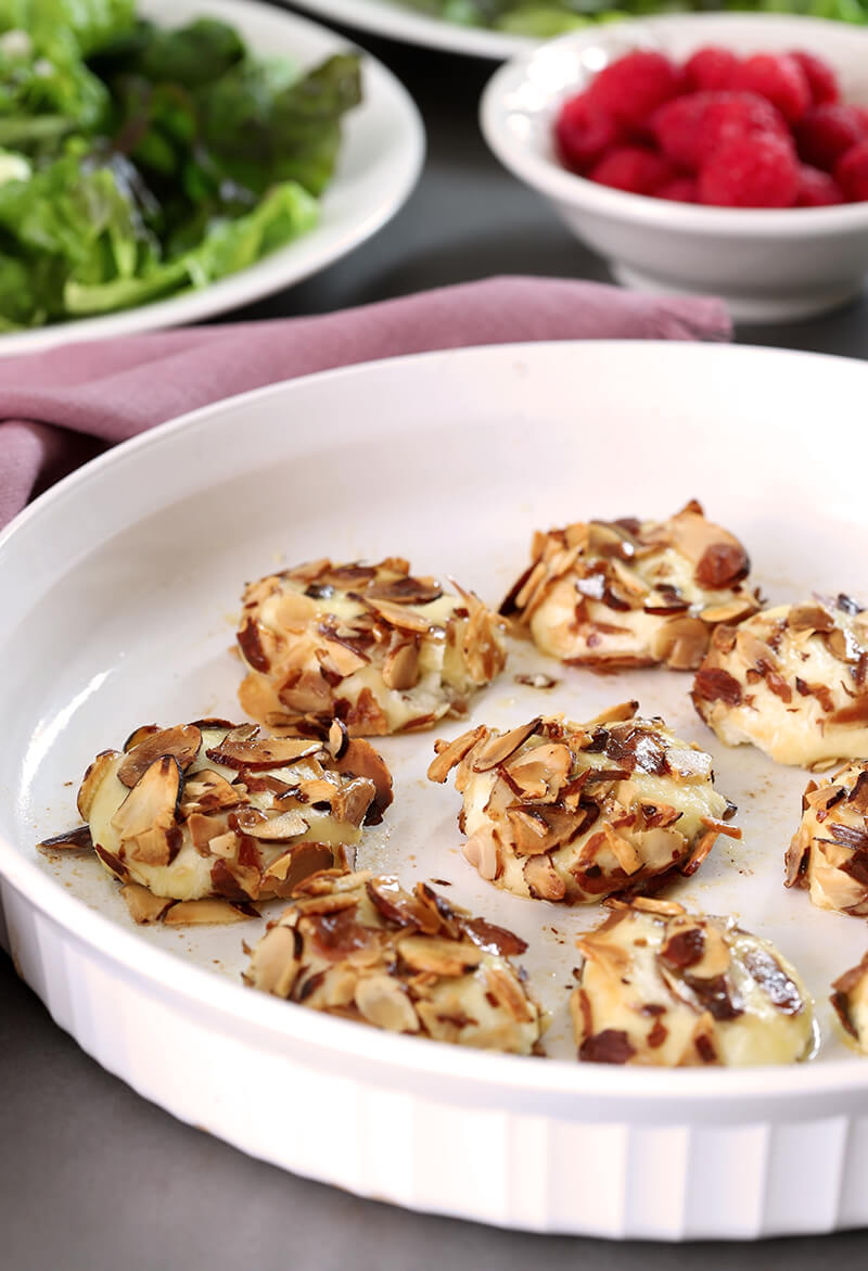 Almond Crusted Goat Cheese Disks for Salad