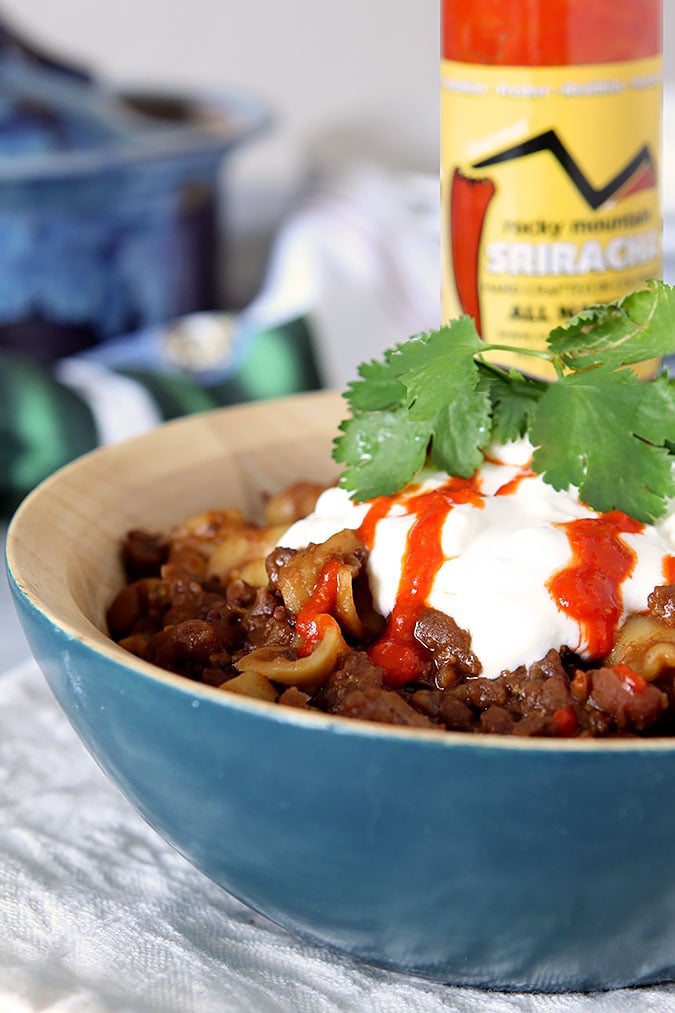 Hamburger Baked Bean Casserole with Sriracha Hamburger Baked Bean Casserole with Sriracha