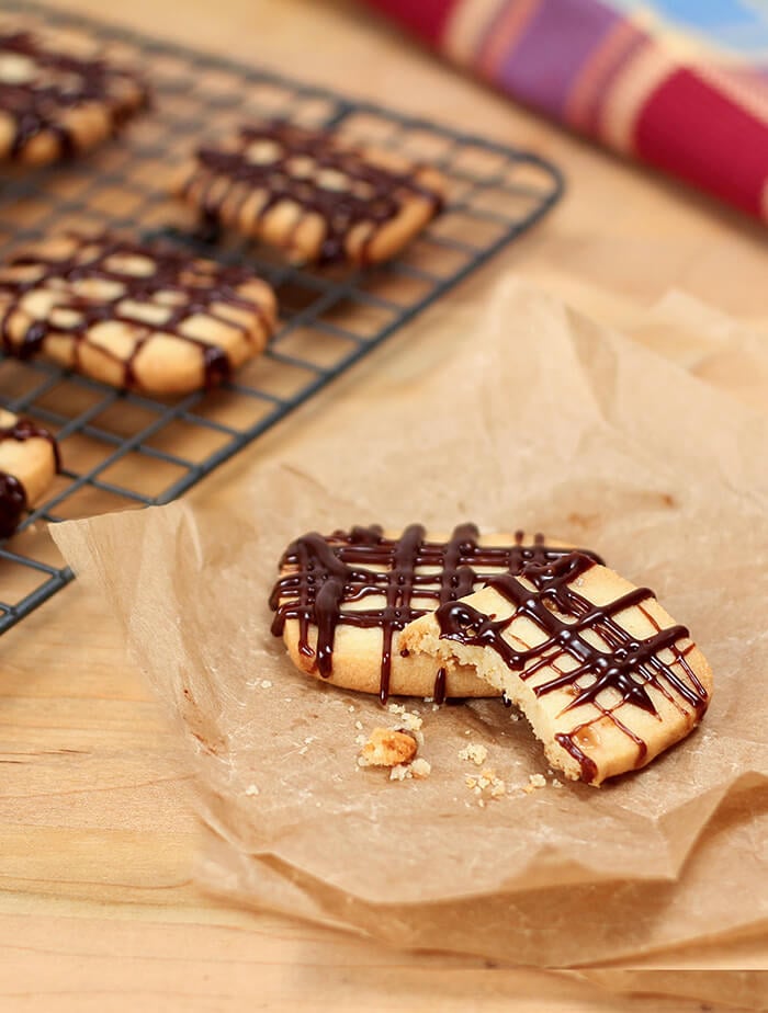 Heath Bar Shortbread Cookies Heath Bar Shortbread Cookie with a Bite Missing