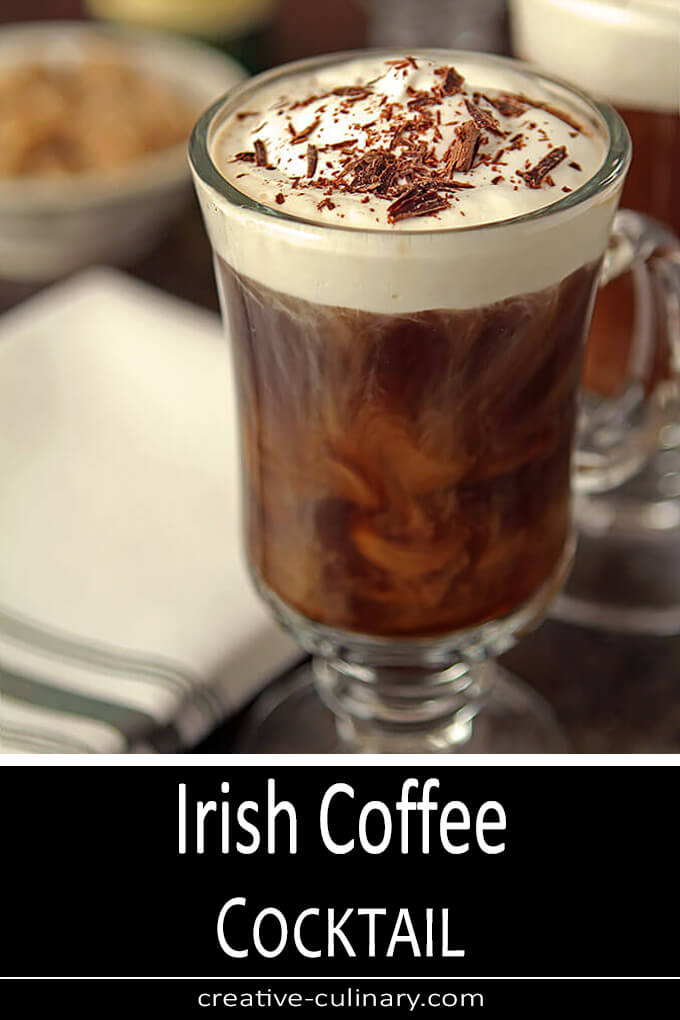 Classic Irish Coffee Cocktail PIN