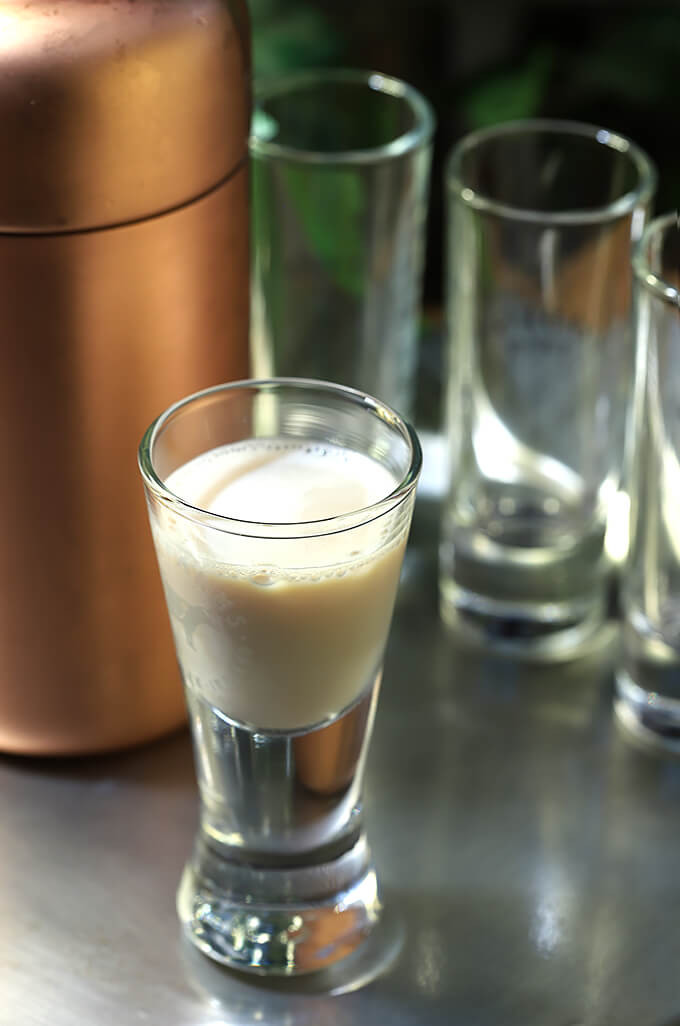 The Irish Toast - Irish Cream with Irish Whiskey Cocktail The Irish Toast - Irish Cream with Irish Whiskey Cocktail Served in a Shot Glass