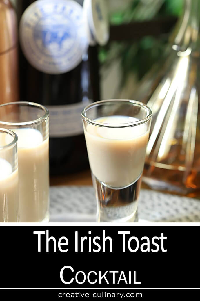 Irish Cream and Irish Whiskey are combined in a beautiful cocktail.