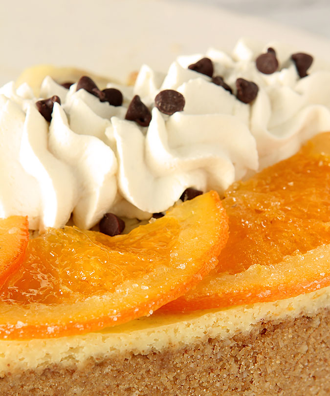 Orange Cannoli Cheesecake with Chocolate Chips Orange Cannoli Cheesecake with Chocolate Chips