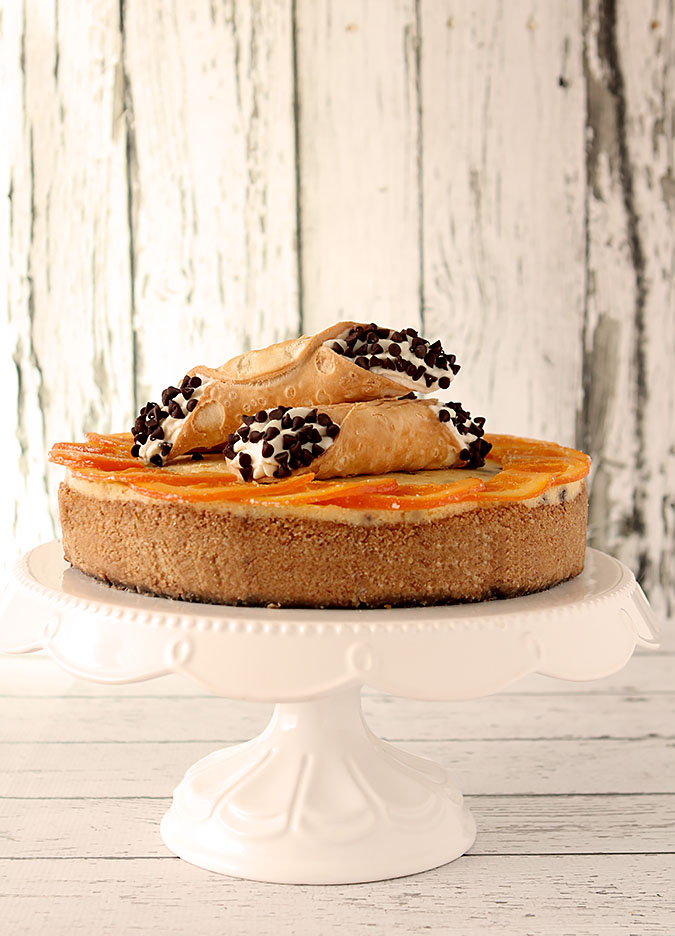Orange Cannoli Cheesecake with Chocolate Chips Orange Cannoli Cheesecake with Chocolate Chips