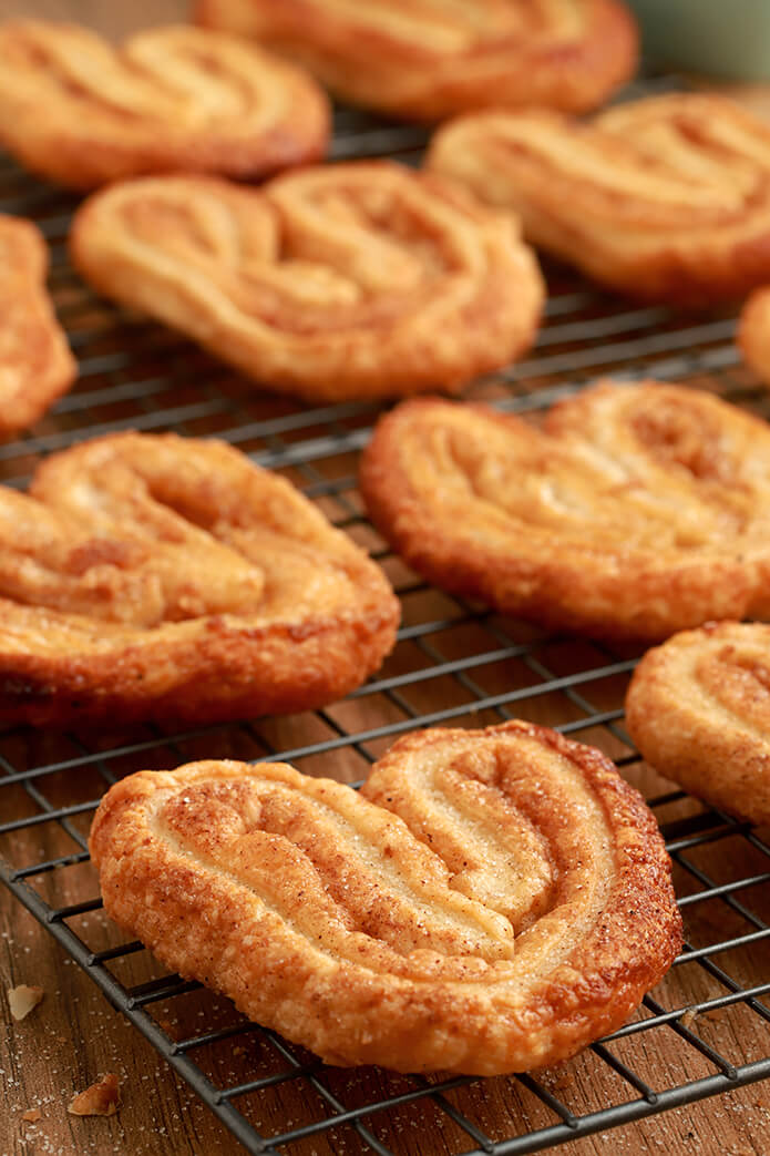 Orejas - A Mexican Pan Dulce Cooling on a Tray