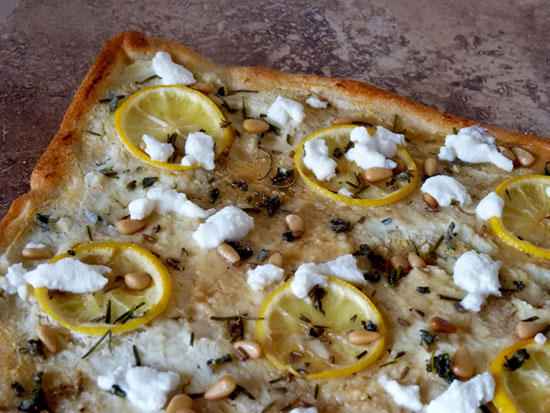 Lemon Ricotta Pizza with Herbs and Honey Lemon Ricotta Pizza with Herbs and Honey