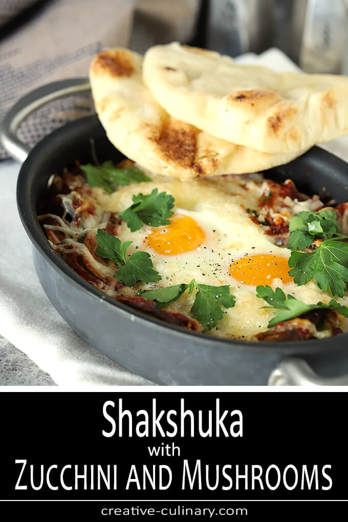 Shakshuka with Zucchini and Mushrooms PIN