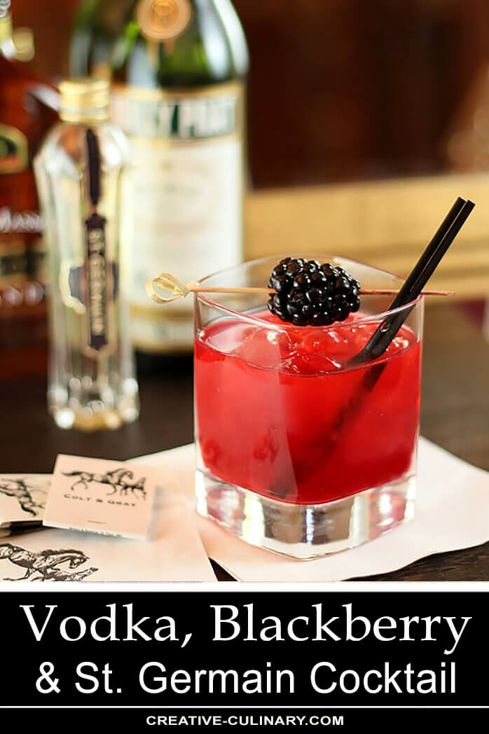 Vodka, Blackberry, and St Germain Cocktail